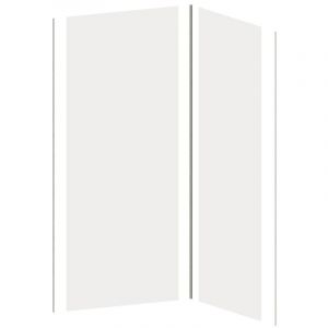 Lot de 2 panneaux muraux de douche blanc en aluminium avec profilés - 2x L. 90 x H. 210 cm ITZIAR