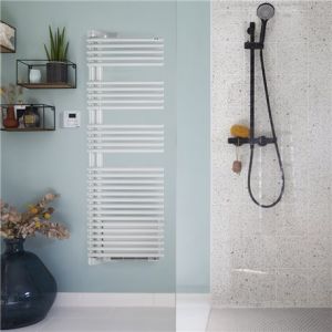 Acova Sèche serviette eau chaude Cala Twist+Air LRNT/LNLT-IFS 672+1000 Watts, Gauche