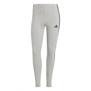 Adidas Femme Essentials 3-Stripes Cotton Leggings, Medium Grey Heather/Black, S