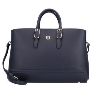 Tommy Hilfiger Grand sac tote avec logo m&eacute;tallique Bleus