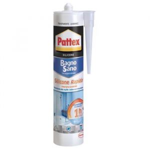 Pattex Silicone rapido trasparente 300ml resistente all'acqua sanitari BAGNOSANO