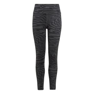 Adidas Legging 7/8 taille haute à poche et imprimé intégral Optime AEROREADY Enfants Gris, pointure 152 cm - Gris - Taille 152 cm