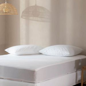 Someo Pack prot&egrave;ge matelas et prot&egrave;ge oreillers molleton imperm&eacute;able 100% coton bio 90x190