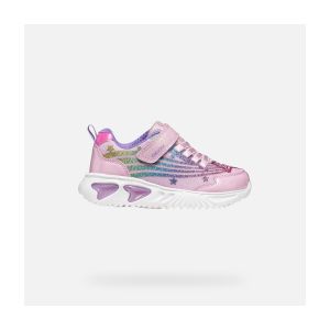 Geox J Assister Girl Basket, Rose Multicolore, 36 EU