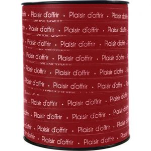 Clairefontaine Bolduc bobine plaisir d'offrir 225mx10mm, Argent - Rouge