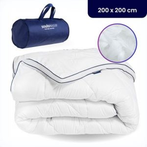 Soulsnooze - Couette de luxe ultra douce 200 x 200 - Toute l'année - Qualité hôtelière - 3D Airmesh - Respirante - Couette double simple - Antiallergique - Convient pour toute l'année