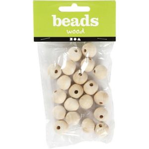 Creotime Perles en bois avec large trou. réf 566660