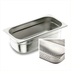 Image de Lacor Bac gastronorme perfor&eacute; GN 1/2 en inox 18/10 26.5x 32.5x 6.5cm - Gastronorme