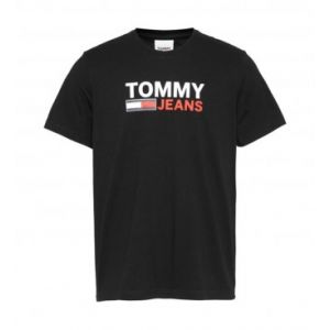 Tommy Hilfiger Tommy Jeans T-shirt Manche Courte Col Ras Du Cou Corp Logo M Black