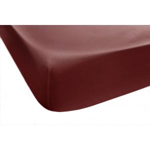 Declikdeco Les classiques - Drap-housse en satin de coton - brique