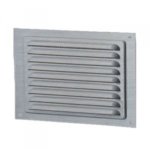 Winflex Ventilation Grille d'aération rectangle 70x140mm - Acier galvanisé - Anti insecte Ventilation