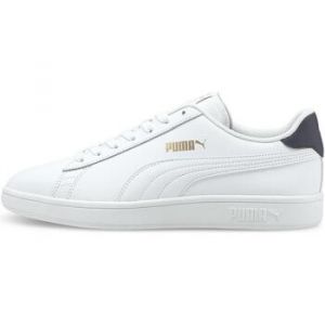 Puma Unisex Smash V2 L Baskets White White Peacoat Team Gold, 36 EU