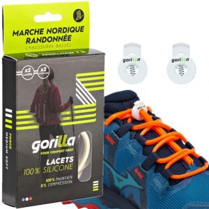 Gorilla Lacets Marche et Randonnée Lacets / guêtres / semelles / pointes athlétisme Orange - Taille TU