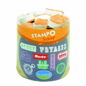 Image de Aladine Stampo' Scrap : tampons mots du voyage