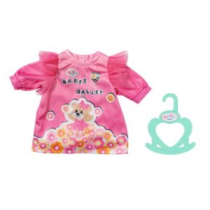 Image de Zapf Creation Baby born Little Robe 834640 - Accessoires pour les poupées qui mesurent jusqu’à 36 cm - Contient 1 graphique ours, des volants & 1 cintre - Convient aux enfants dès 2 ans+