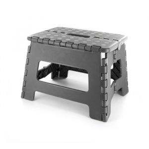 The home deco factory Marche pied pliable compact gris