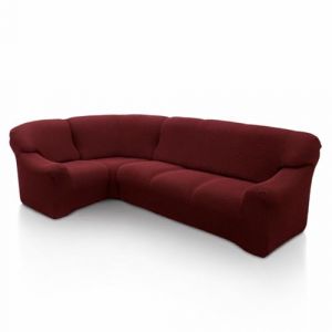SOFASKINS Housse de canap&eacute; d'angle Super &eacute;lastique, Lavable, de Haute qualit&eacute;, Respirante, Confortable et Durable, Facile &agrave; Installer, Dimensions (340-540 cm), Couleur Bordeaux