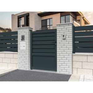 Portillon mixte Gris Anthracite L 1000 x H 1781 mm