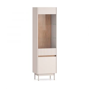 Petits-meubles - Vitrine 2 portes Connie Cachemire et Bois