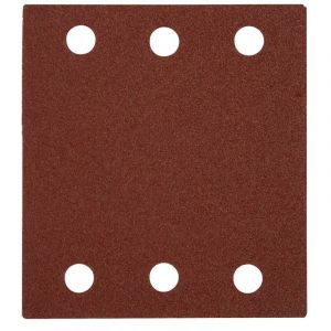 Einhell Feuilles abrasives pour ponceuse orbitale ? 102 x 114 mm ? Grain P40 &agrave; P240 ? Lot de 12