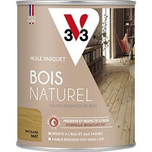 V33 Huile parquet bois naturel, Incolore Mat 0,75L