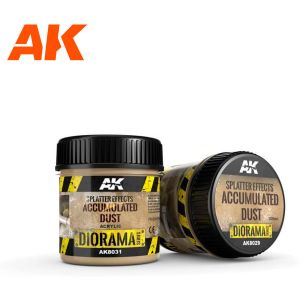 Peinture de maquette AK Interactive Dioramas Splatter Effects Accumulated Dust