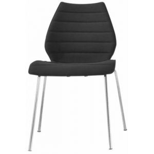 Image de Kartell Chaise rembourrée Maui Soft /Tissu Trevira noir en tissu