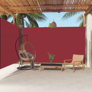 VidaXL Auvent latéral rétractable Rouge 220x600 cm