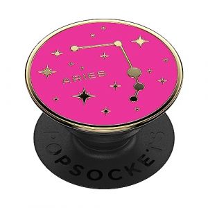 Popsockets : PopGrip - Support et Grip pour Smartphone et Tablette avec Un Top Interchangeable - Enamel Zodiac Aries