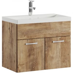 Meuble de salle de bain Montreal 01 60 cm Badplaats Chêne châtaignier - Chêne châtaignier