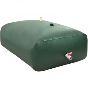 VidaXL Réservoir d'eau avec robinet pliable 2100 l pvc Vert
