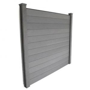 Décoweb Carrés de jardin - Panneau occultant brise-vue en composite Gris - NEW - Larg. 236 cm