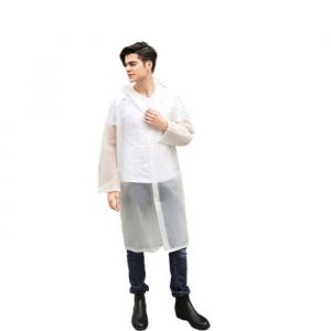 Poncho De Pluie &Eacute;paissi Avec Capuche Transparent L