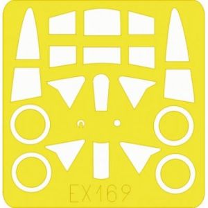 Eduard Accessoire Curtiss P-36 Hawk (pour maquettes Academy) (fait à partir de bande jaune de Kabuki japonais) 1/48 EDUAEX169 - Masques de verrières