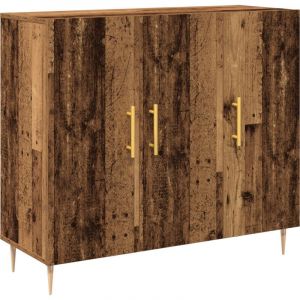 VidaXL Buffet en Bois Ancien, 90x34x80 cm, Fabriqué en Bois Ingénierie