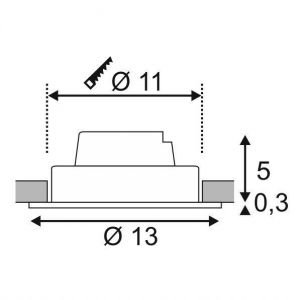 Image de SLV Spot LED encastrable LED intégrée New Tria 1 Set 114230 blanc chaud 12 W noir (mat)