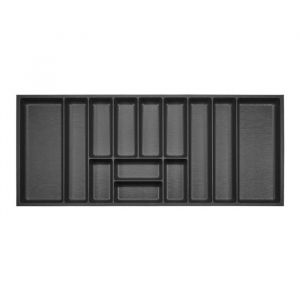 ORGA-BOX 3 Range-couverts Profondeur : 473 x Largeur : 1091 mm anthracite avec structure Canvas pour tiroirs de 120 cm