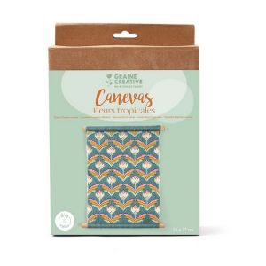 Graine Cr&eacute;ative Kit de canevas Fleurs tropicales