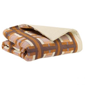 Declikdeco Plaid imprimé Taho Cuivre 135 x 200