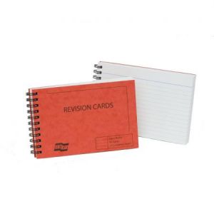 Image de Clairefontaine 3002Z - Carnet Europa Revision Cards 152x102, 100p./50 feuilles 160 g/m² reliure intégrale, ligné, coloris rou