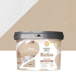 Enduit color&eacute; Reliss - Ficelle - Mat nuanc&eacute; - 15kg