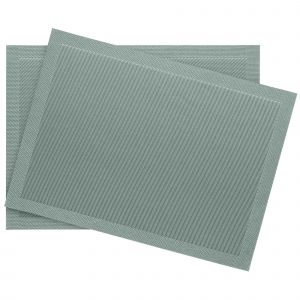 Linnea Lot De 2 Sets De Table Synth&eacute;tique 33x46 Cm Takao Vert Lichen