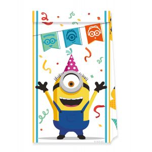 Image de Procos 4 Sachets Minions 22 cm - Couleur Multicolore - Taille Taille Unique