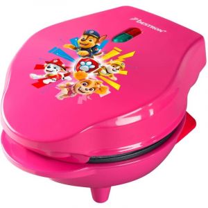 Bestron Gaufrier Paw Patrol, Mini gaufrier au Design Unique Paw Patrol, id&eacute;al pour Les Anniversaires d'enfants, P&acirc;ques et No&euml;l, avec indicateur de Cuisson, &Oslash;10 cm, Licence Officielle, Couleur: Rose
