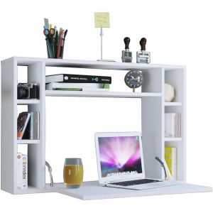 Vcm Bureau Suspendu Pliable En Bois Bureau Mural Bureau D'ordinateur Tiroir Wandila Bureau Suspendu Pliable En Bois Bureau Mural Bureau D'ordinateur Tiroir Wandila