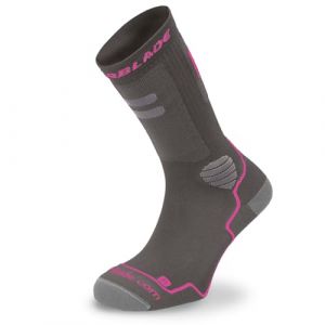 Rollerblade Chaussettes hautes performances W pour femme. S Gris foncé/rose