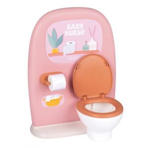 Smoby Baby Nurse - Toilettes - Nombreux Accessoires - Jouet d'Imitation - Livret Educatif - Matière Recyclée - A Partir de 3 Ans - Fabrication Française