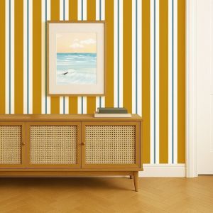 99déco - Papier peint raccordable - Corfou - Orange - intissé : 150g/m² - 4 lés : 192x270cm