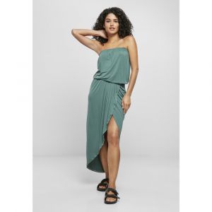 Urban classics Robe Bandeau Pour Femme Viscose S vert