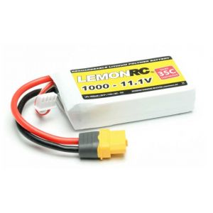 Image de Accu Lipo 3S 11.1v 1000mAh 35C XT60 - LemonRC